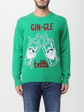 MC2 Saint Barth Green 'Gin-gle Bells' Crewneck Sweater